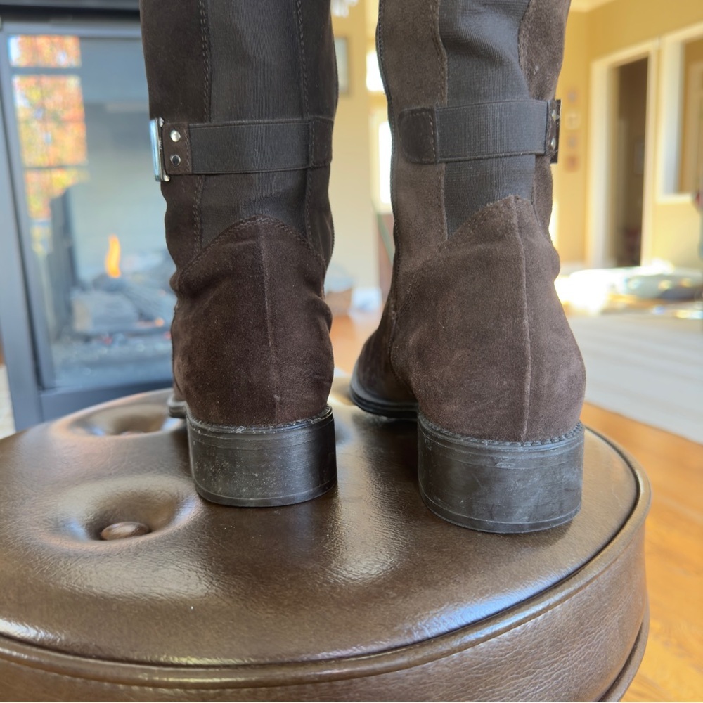 Brown Suede Knee-High Boots - Picture 6 of 8